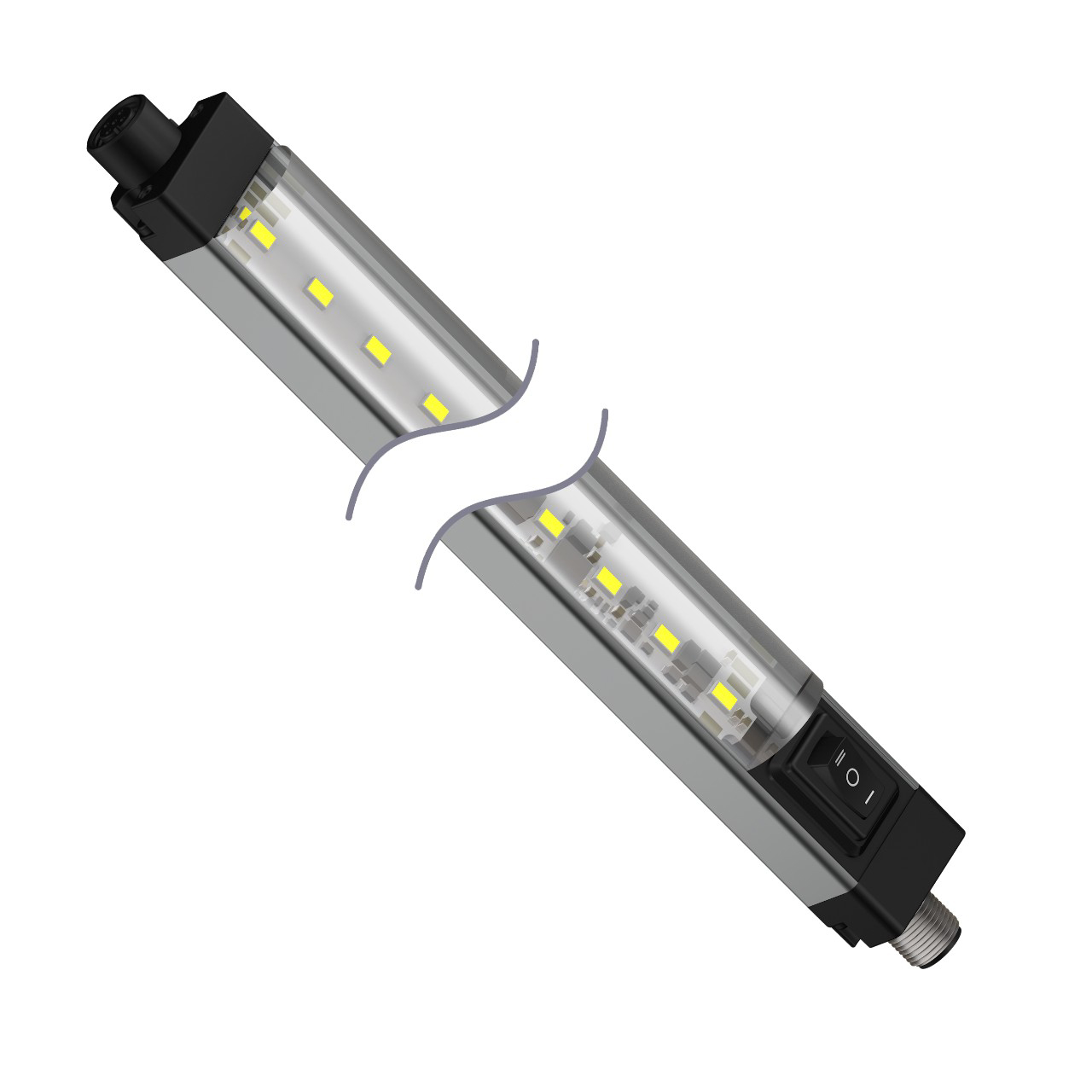 Banner Engineering LED Machine Light; Rectangular; 457 x 28 x 21mm; White Light; 12-30VDC; IP50; M12 Quick Disconnect